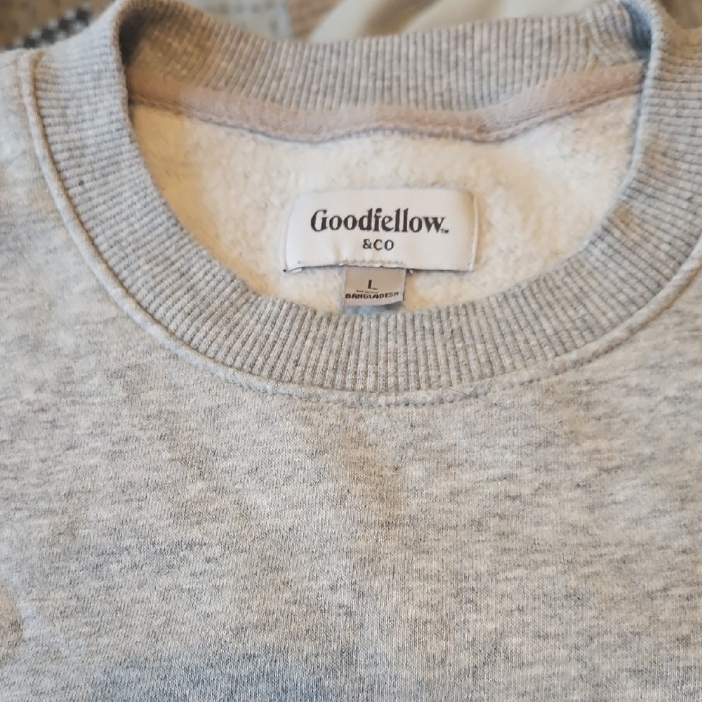 Men's Goodfellow & Co. Light Gray Soft Crewneck Sweater Size Large - Picture 2 of 10
